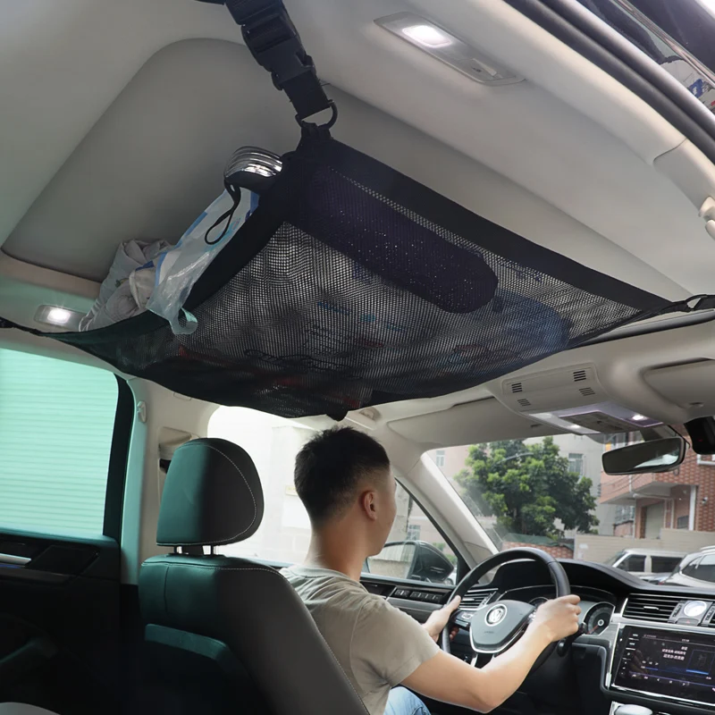 Car Ceiling Storage Net Breathable Mesh Cargo Organizer - Image 4