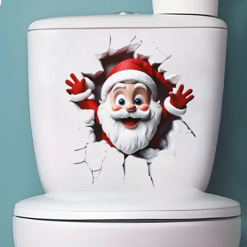 Christmas Toilet Sticker Home Decoration Xmas Ornament 2026