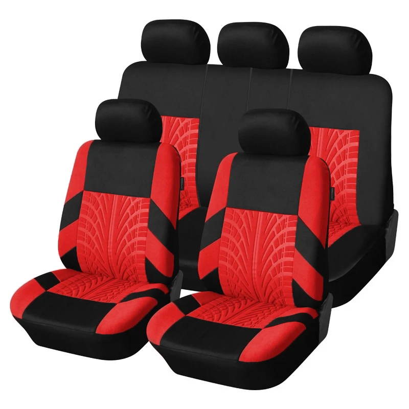 Universal Embroidery Car Seat Covers Cotton Organizer Set - Image 9