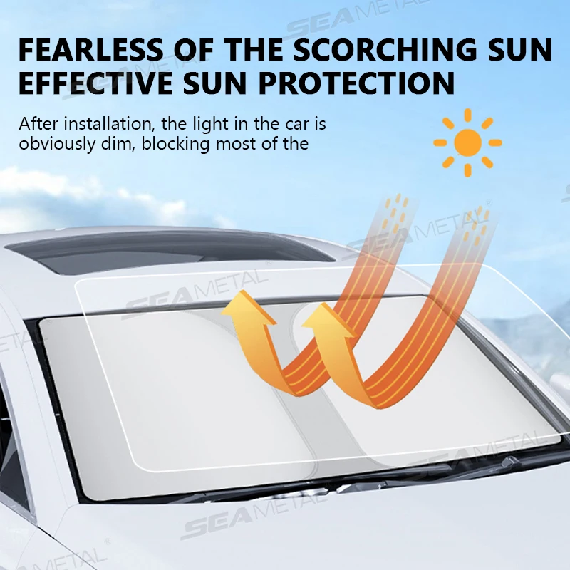 Foldable UV Reflective Car Windshield Sun Shade Protector - Image 2