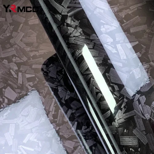 Glossy Black Carbon Fiber Vinyl Wrap 300cm Auto Decal