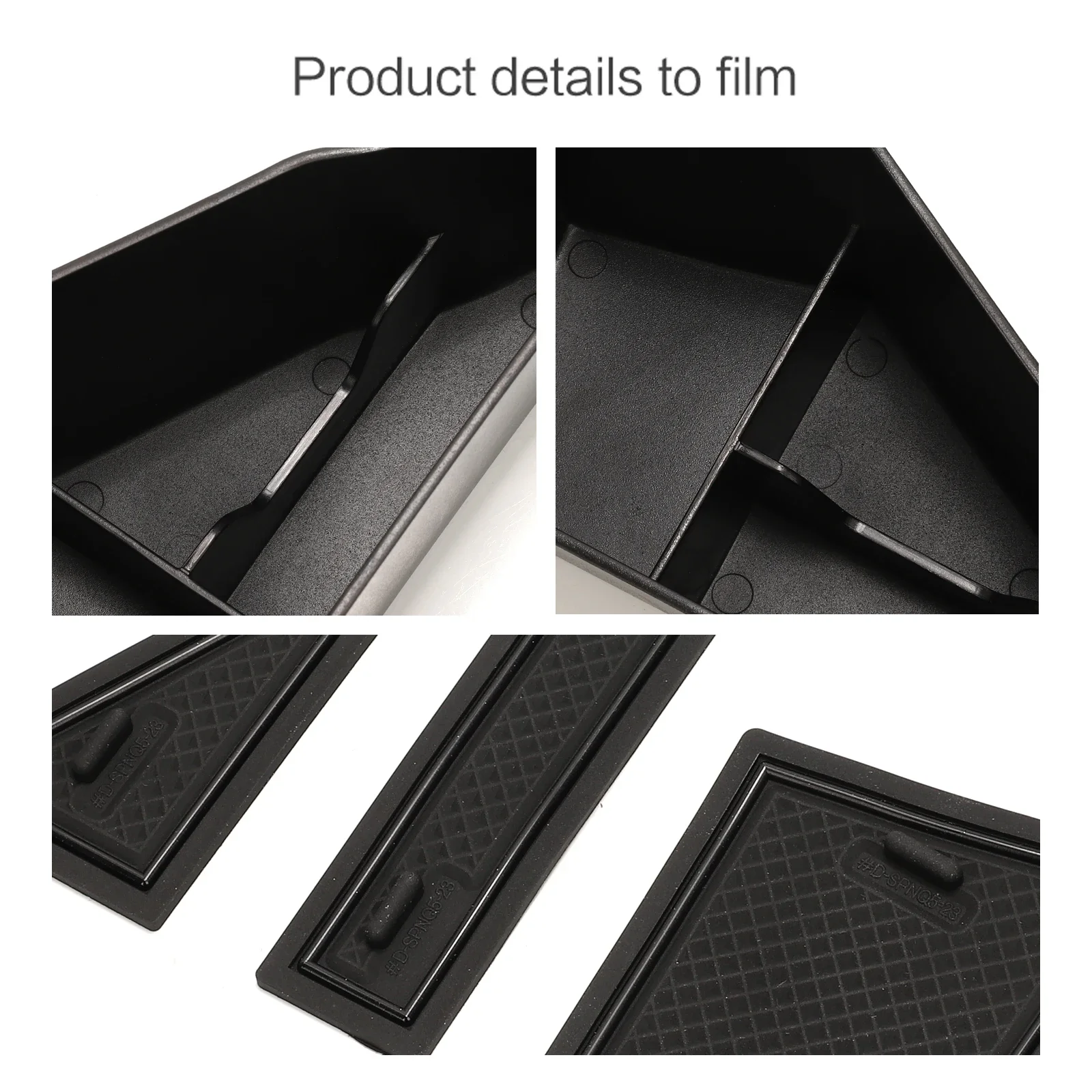 Kia Sportage NQ5 Armrest Storage Box Organizer Black ABS PVC - Image 4