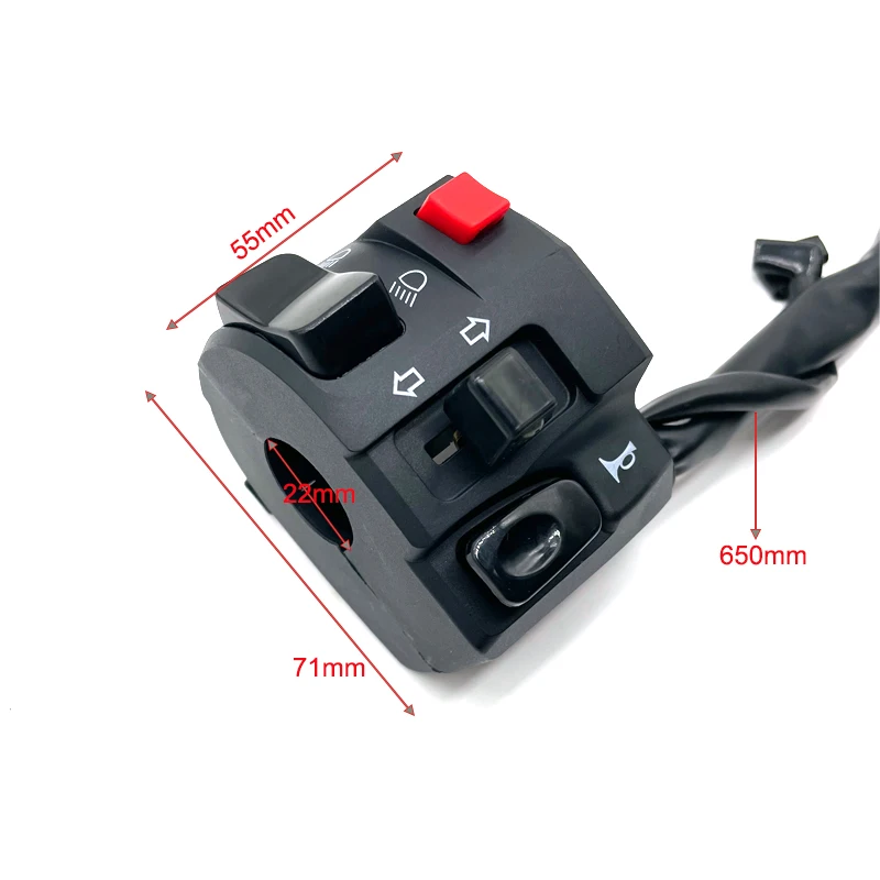 22mm Universal Motorcycle Switches Horn Turn Signal Controller - Image 3
