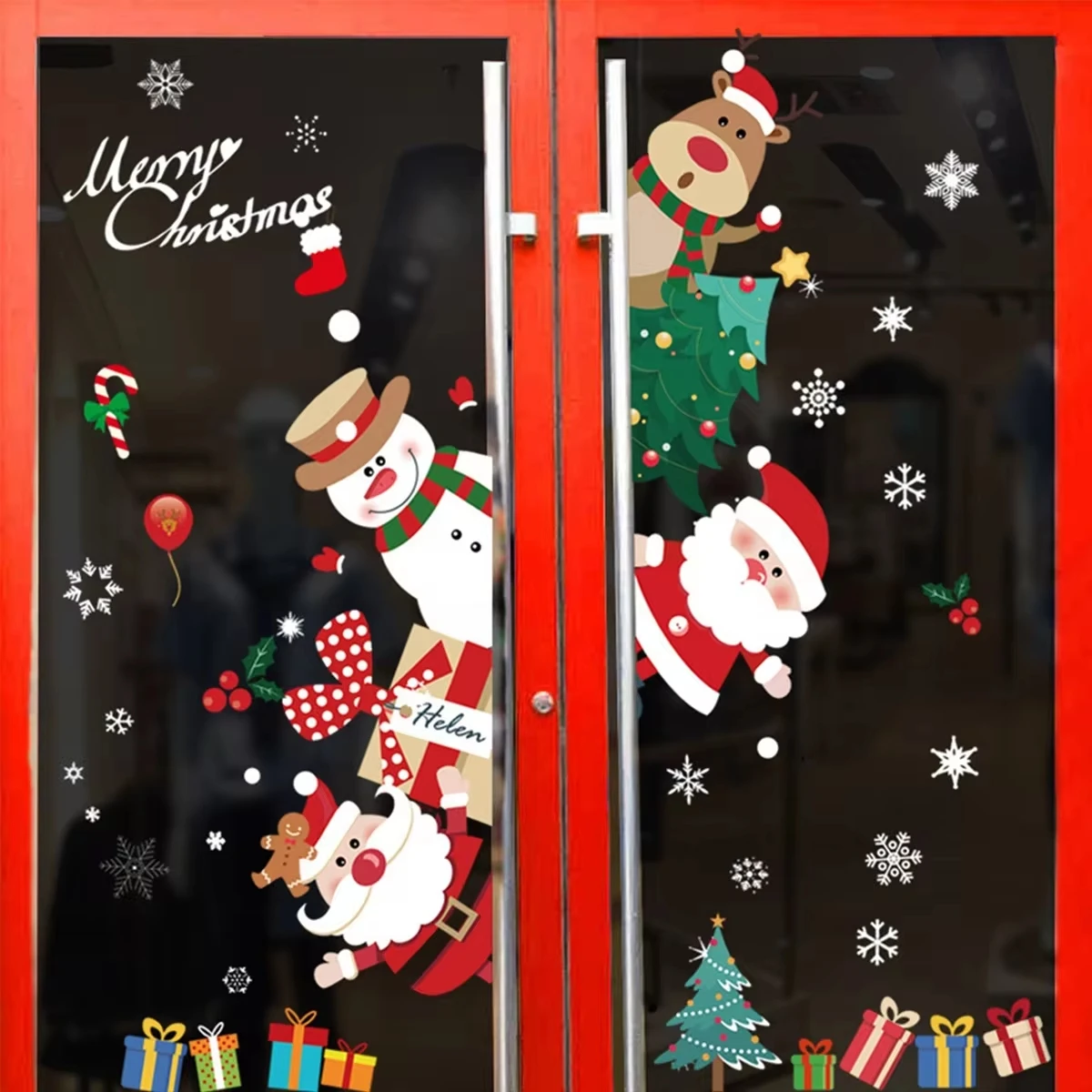 Christmas Wall Window Stickers Holiday Decoration Set XS0044 - Image 3