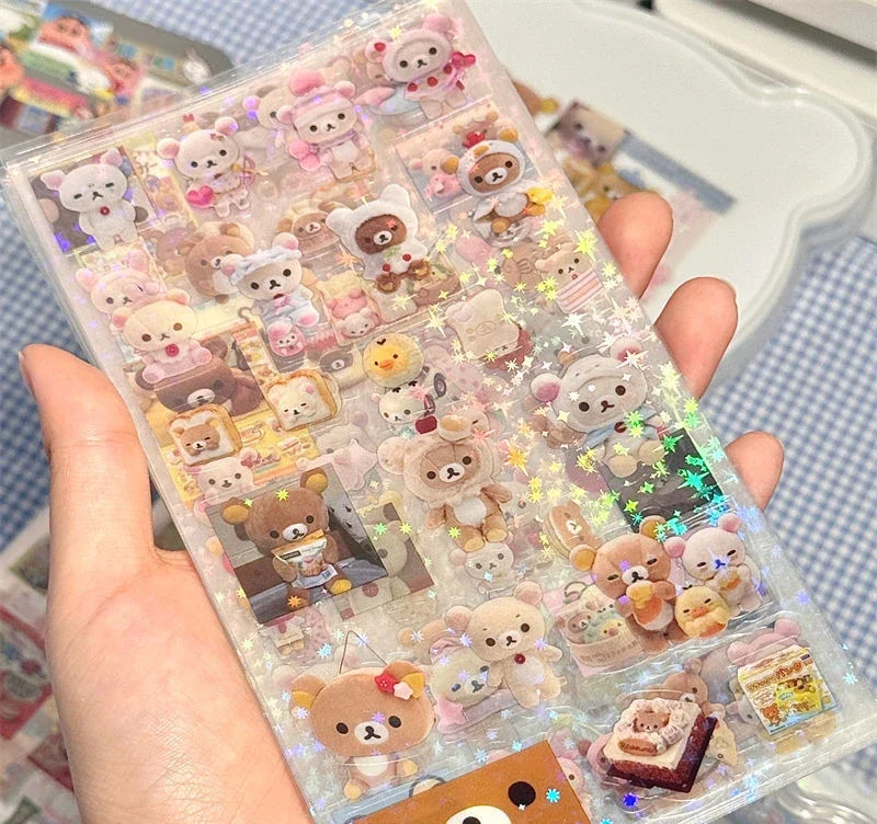 HelloKitty Rilakkuma Waterproof Die-Cut Sticker Decals 5 Sheets - Image 5