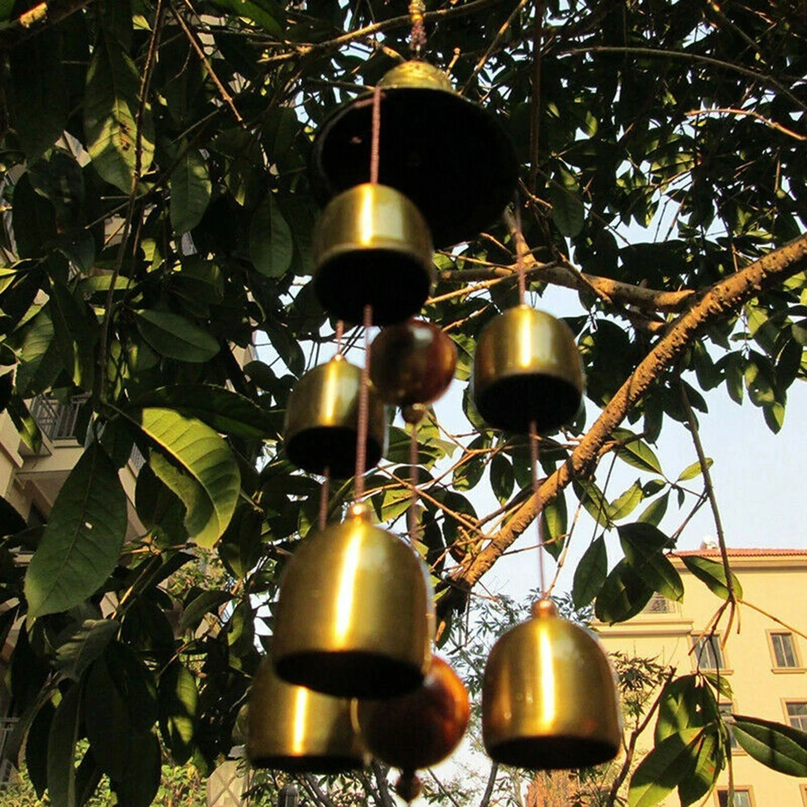Copper Metal Wind Chimes 6 Bells Outdoor Garden Decor - Image 3