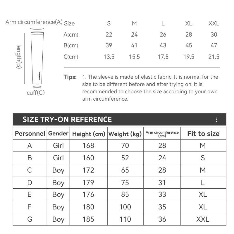 ROCKBROS UPF50+ Ice Silk Cycling Arm Sleeves UV Protection - Image 6