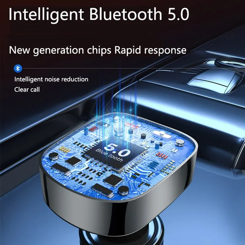 Bluetooth 5.0 Car MP3 Player Dual USB Fast Charger FM Receiver - Image 4