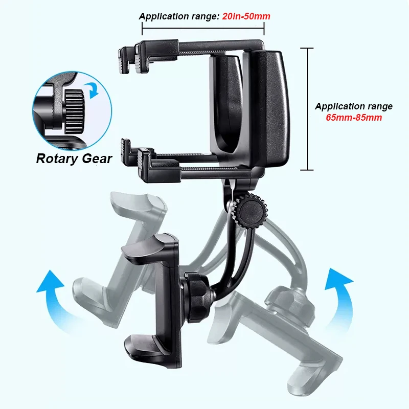SEAMETAL Car Rearview Mirror Phone Holder Adjustable Mount - Image 5
