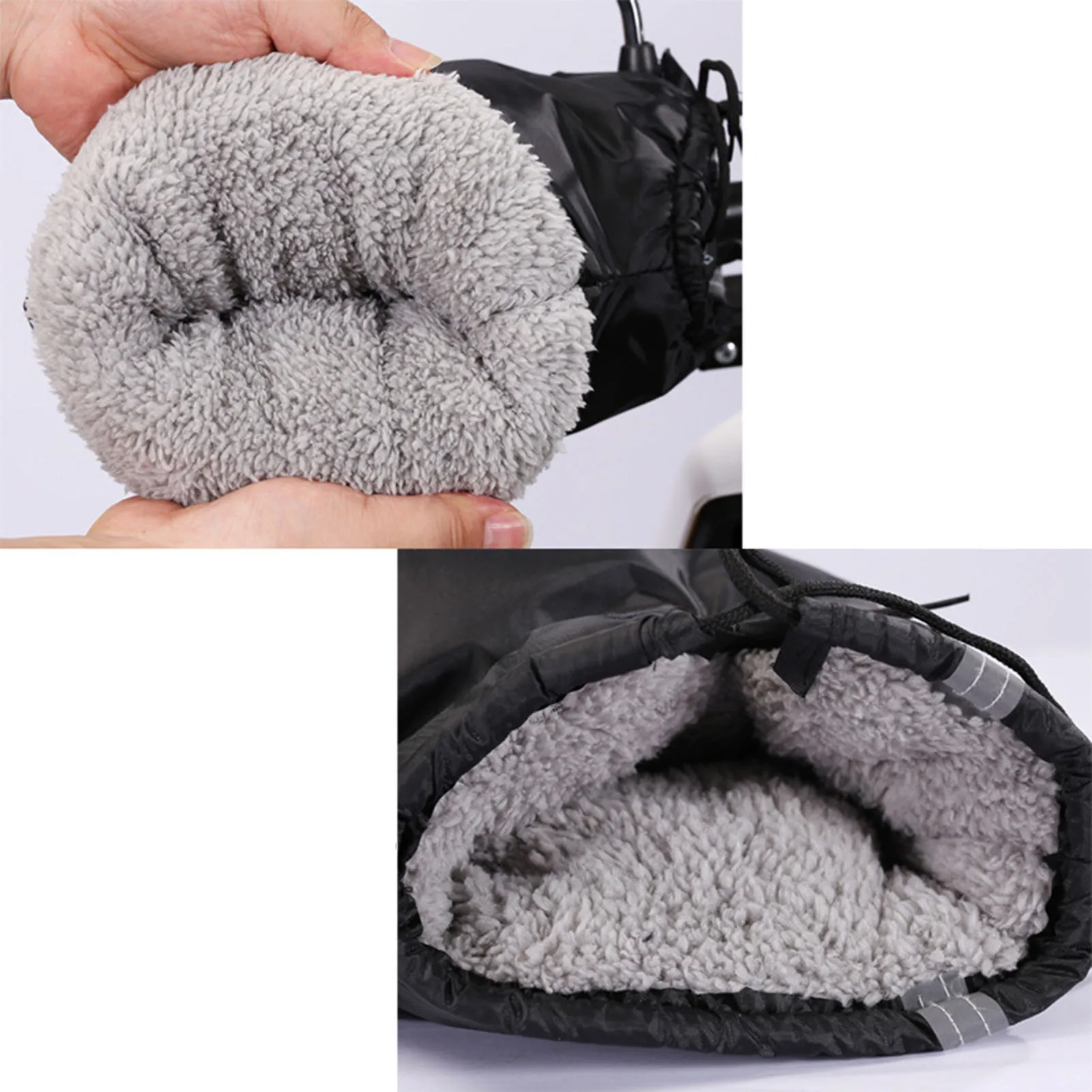 Windproof Thermal Motorcycle Handlebar Gloves ATV Scooter - Image 3