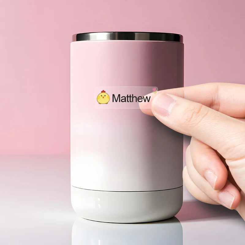 Custom Waterproof Transparent Name Stickers for Kids Supplies - Image 3