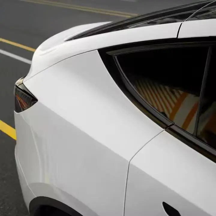 Glossy White PVC Car Vinyl Wrap Film 10x152cm Auto Sticker - Image 4