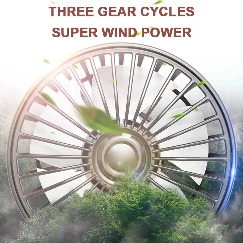 3-Speed USB Car Seat Back Dual Head Cooling Fan 360 Rotation - Image 4