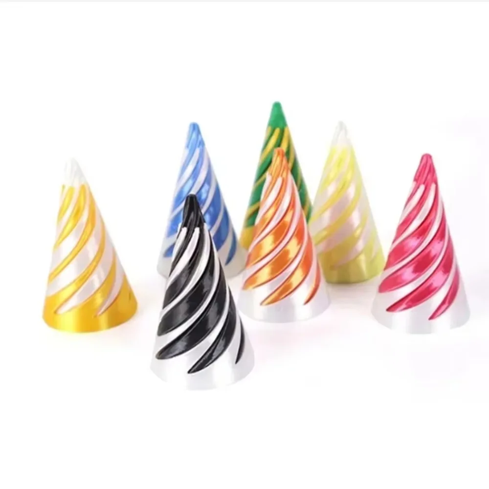 3D Printed Spiral Cone Pyramid Optical Illusion Desk Toy - Image 2