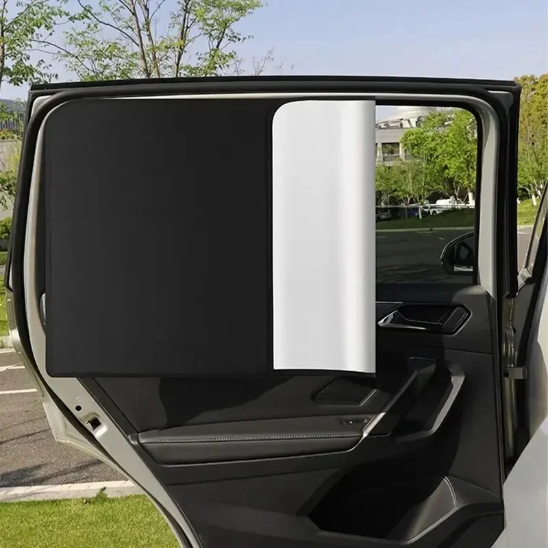 Car Side Window Sun Shade UV Block Privacy Curtains 2Pcs - Image 5