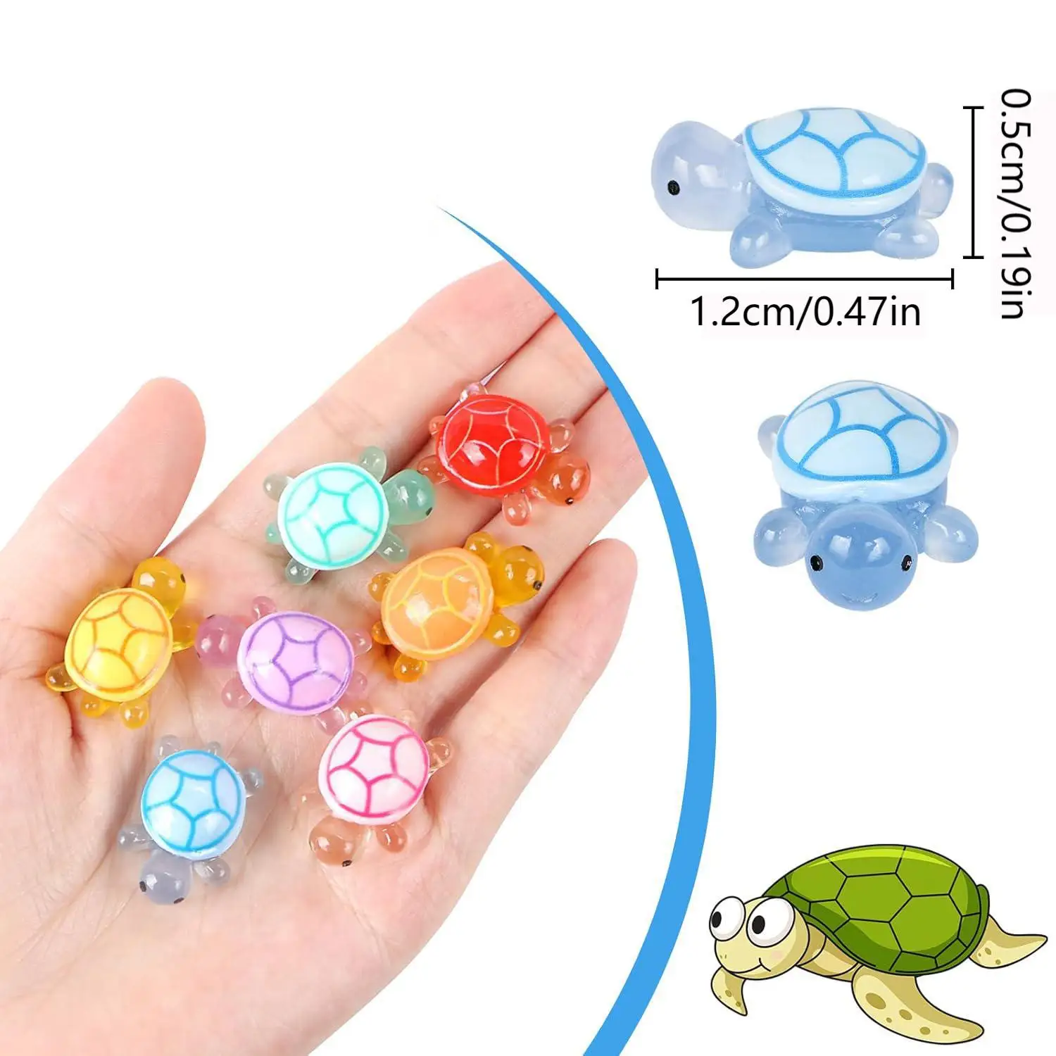 Mini Luminous Turtle Ornaments Resin Micro Landscape Decor - Image 2