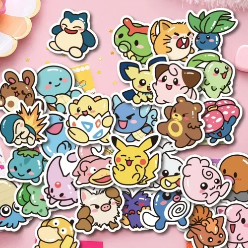 50PCS Waterproof Kawaii Anime Pokemon Stickers for DIY