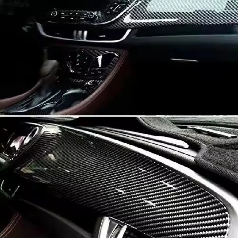 Carbon Fiber Vinyl Film Glossy Car Wrap Auto Decals 7D - Image 2