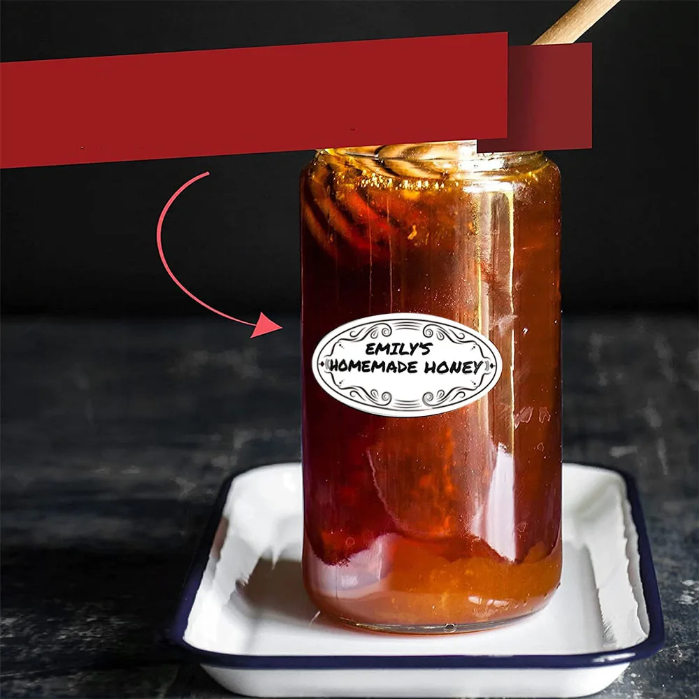 150Pcs Food Safe Fridge Organizer Stickers 1x2.25in Oval - Image 6