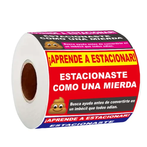 160 Pcs Humorous Spanish Parking Warning Stickers Self-Adhesive