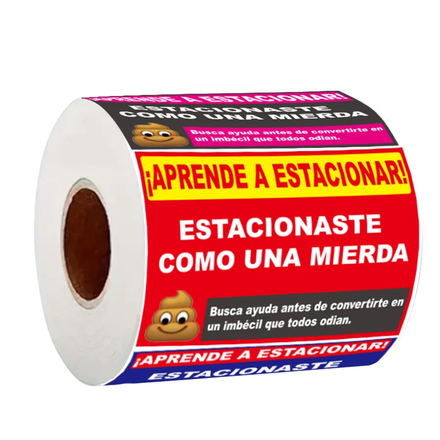 160 Pcs Humorous Spanish Parking Warning Stickers Self-Adhesive