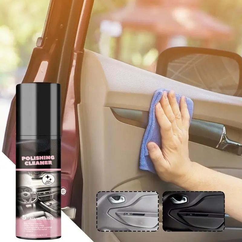 100ml Car Interior Polish Cleaner Shine Detailer Spray - Image 4