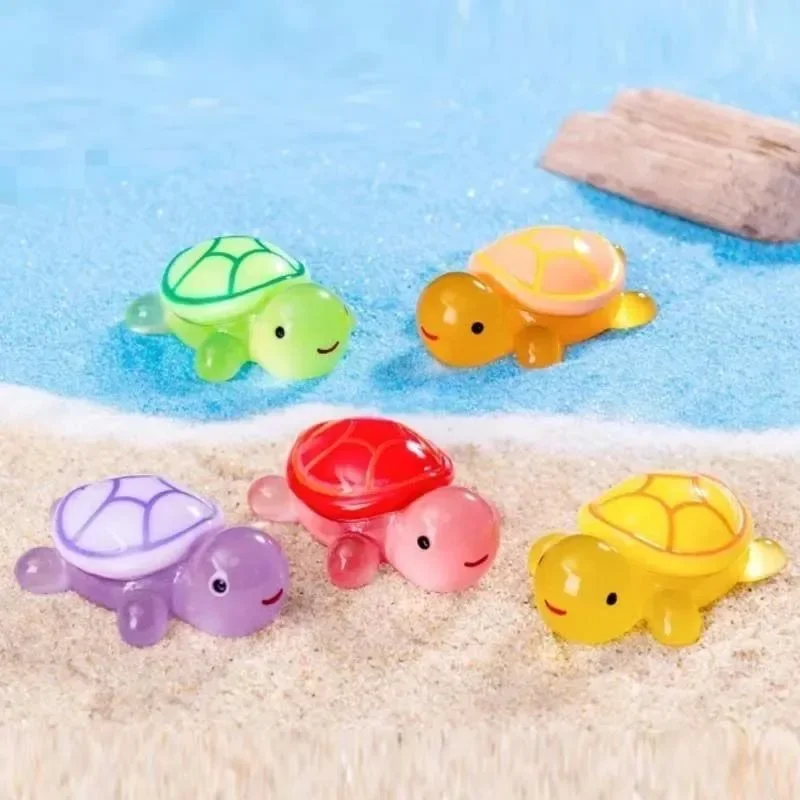 50 Pcs Mini Luminous Turtle Resin Ornaments for Home Decor - Image 3