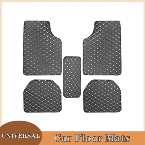 Universal PU Leather Waterproof Car Floor Mats 5Pcs Set