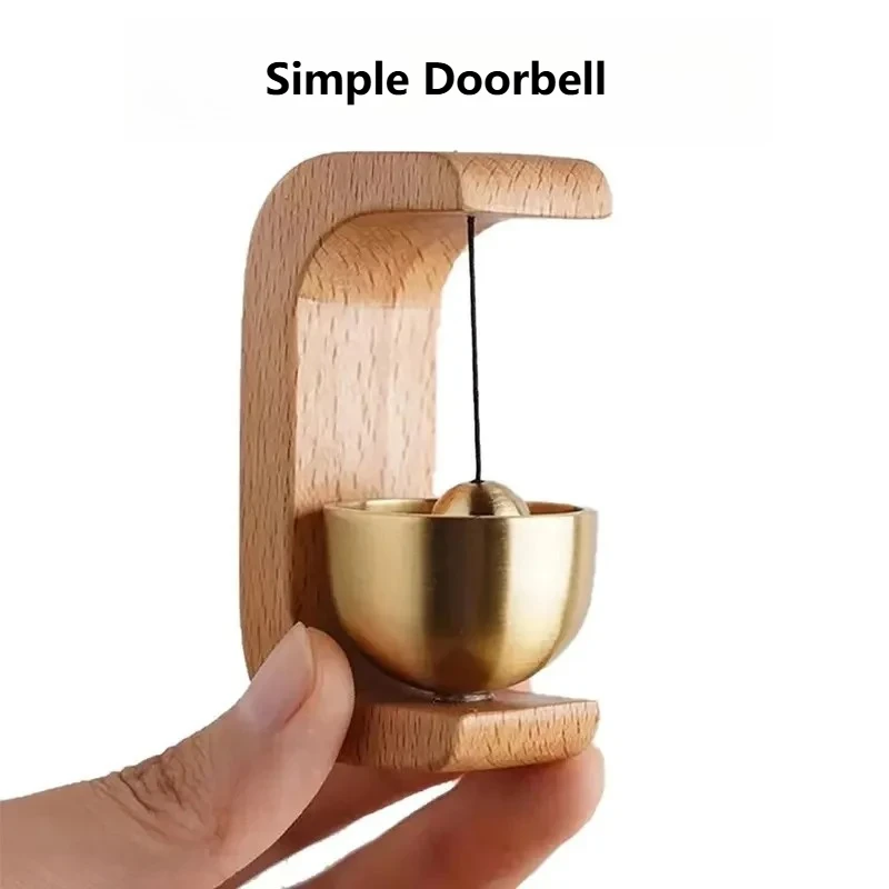 Natural Wood Copper Wind Chime Indoor Outdoor Decoration - Image 3