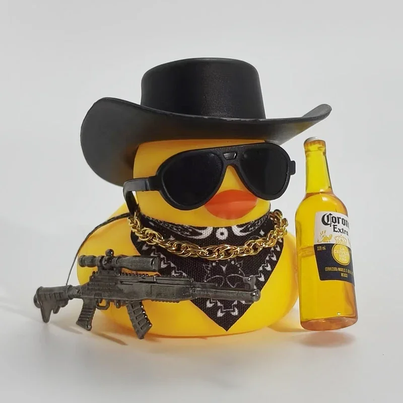 Cowboy Rubber Duck Jeep Dashboard Ornament DIY Plastic Decor - Image 2