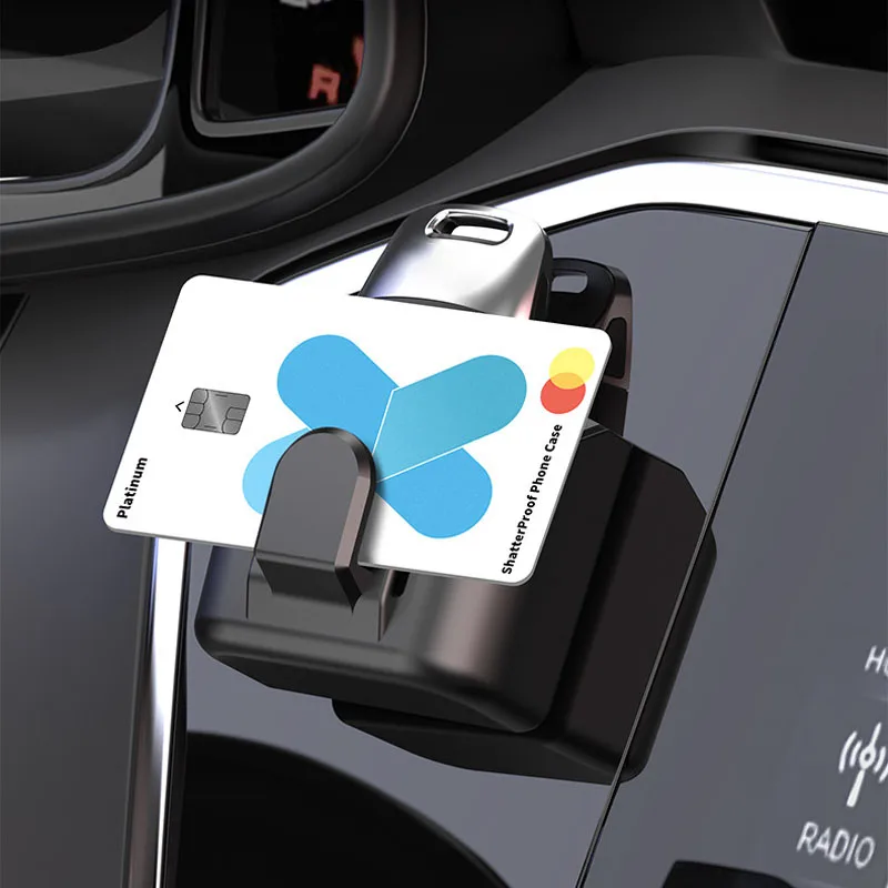 Car Dashboard Key Storage Box ABS Adhesive Organizer - Image 5