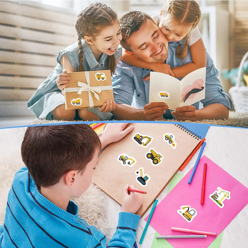 500Pcs Construction Vehicle Stickers for Kids Rewards - Image 6