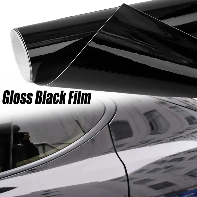 Gloss Black PVC Car Body Vinyl Wrap Self Adhesive 150x50cm - Image 3