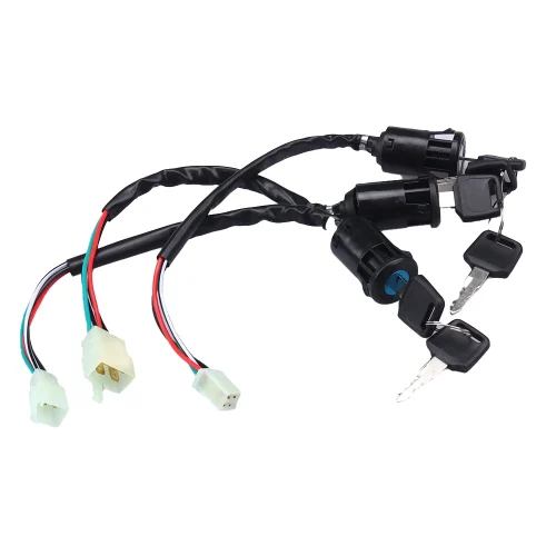 12V Ignition Switch 2/4 Wires with 2 Keys for Motorbikes