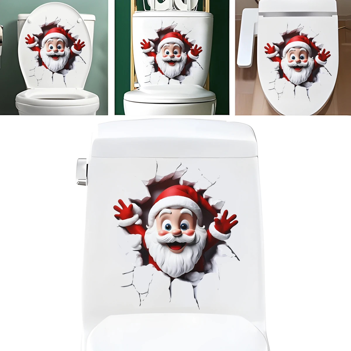 Christmas Toilet Sticker Home Decoration Xmas Ornament 2026 - Image 3