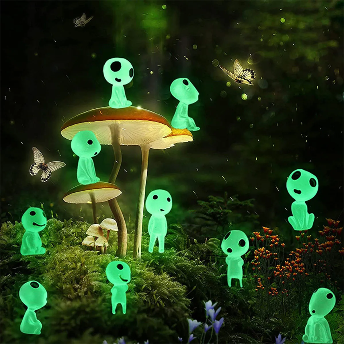 Miniature Glow in the Dark Princess Resin Garden Ornaments