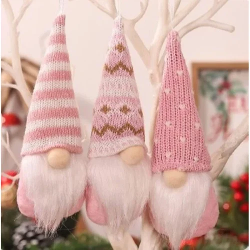 Swedish Handmade Plush Santa Elf Christmas Tree Ornaments