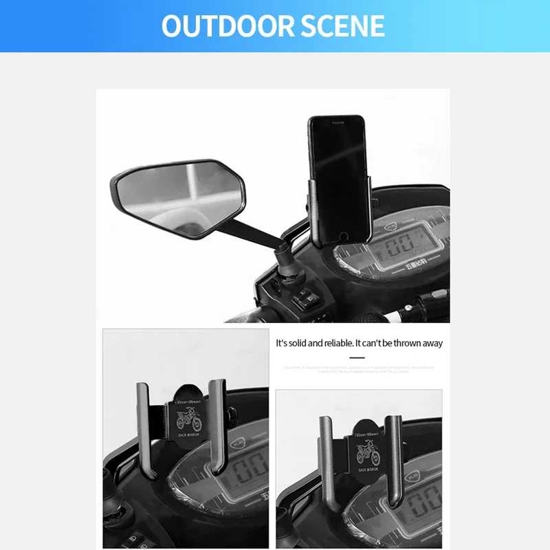 Aluminum Alloy Motorcycle Bicycle Phone Holder Mount Bracket - Image 4