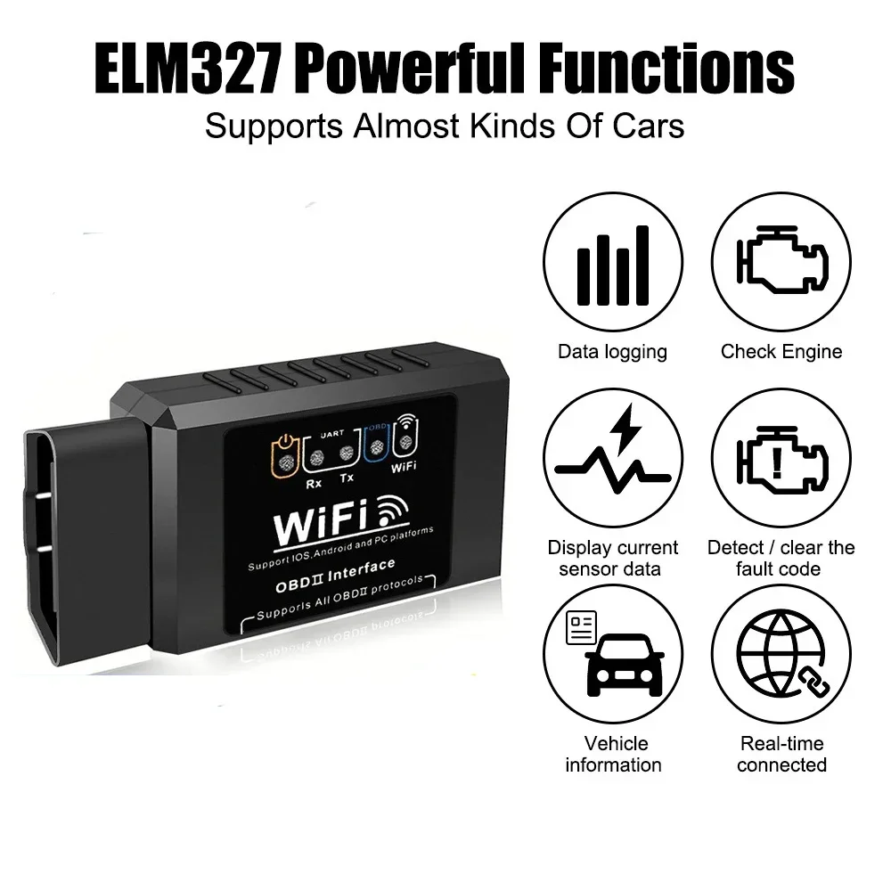 ELM327 V1.5 WiFi OBD2 Scanner for Android iOS PC Diagnostics - Image 2