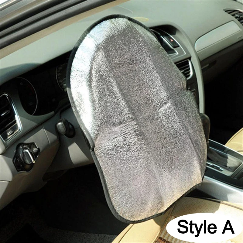 Double Thick Car Steering Wheel Sun Shade Anti-UV Cover - Image 2