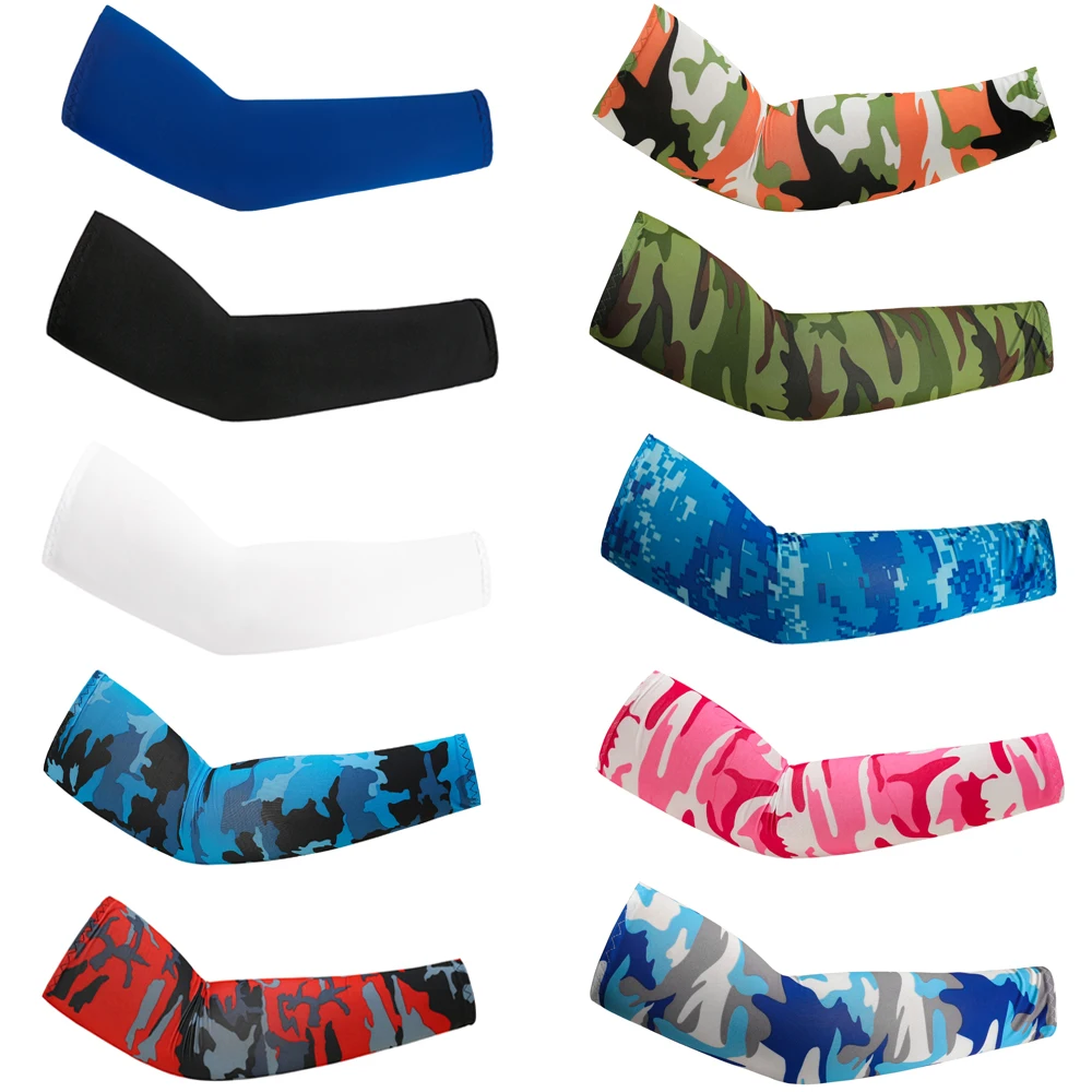 Unisex UV Protection Cooling Arm Sleeves for Sports Cycling - Image 2