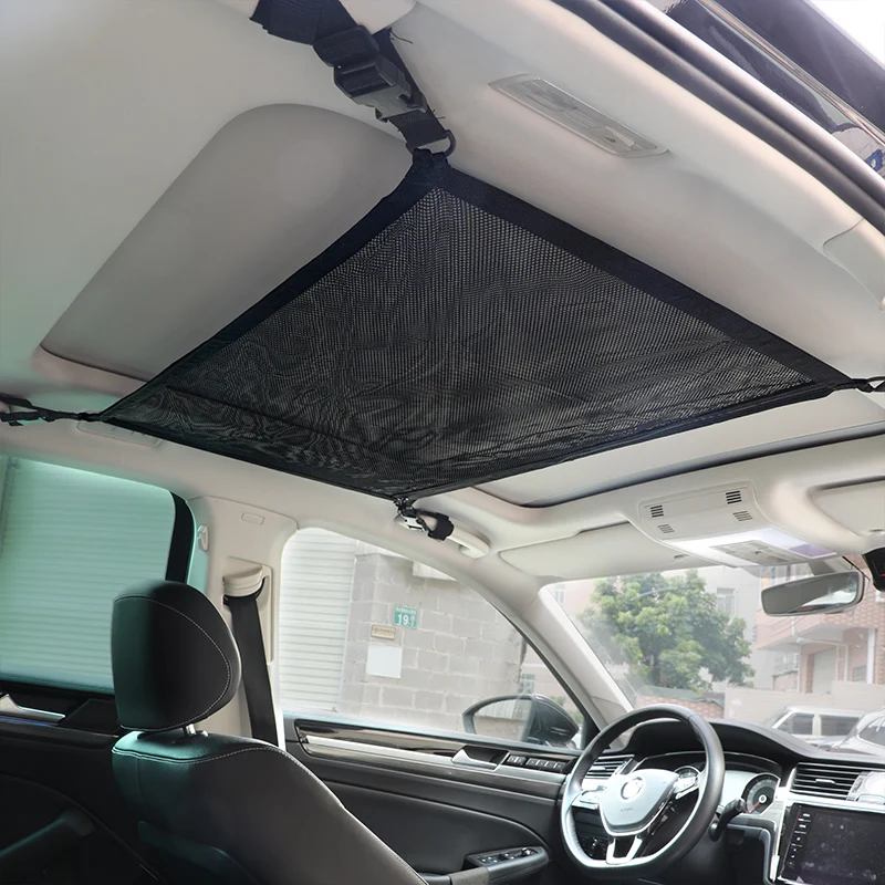 Car Ceiling Storage Net Breathable Mesh Cargo Organizer - Image 2