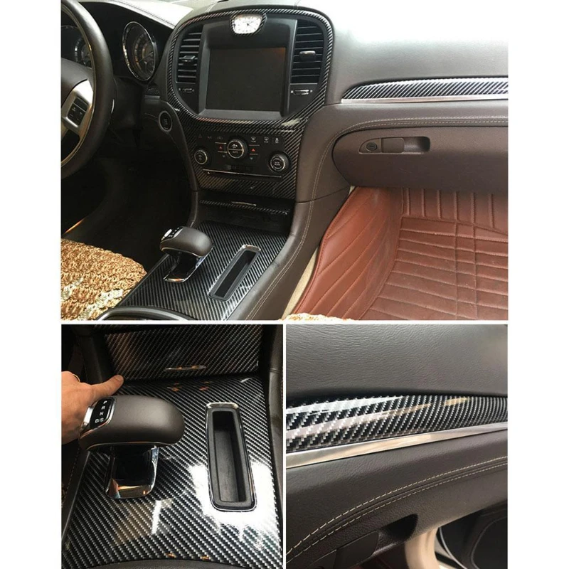 Carbon Fiber Vinyl Film Glossy Car Wrap Auto Decals 7D - Image 5