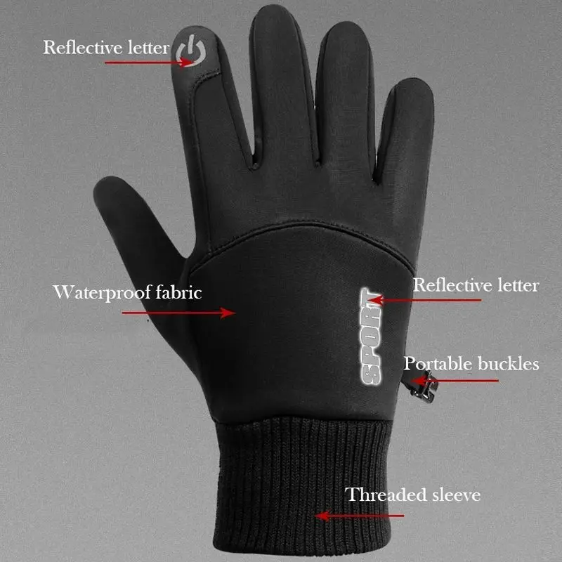 Water Resistant Thermal Touch Screen Gloves for Driving Skiing - Image 3