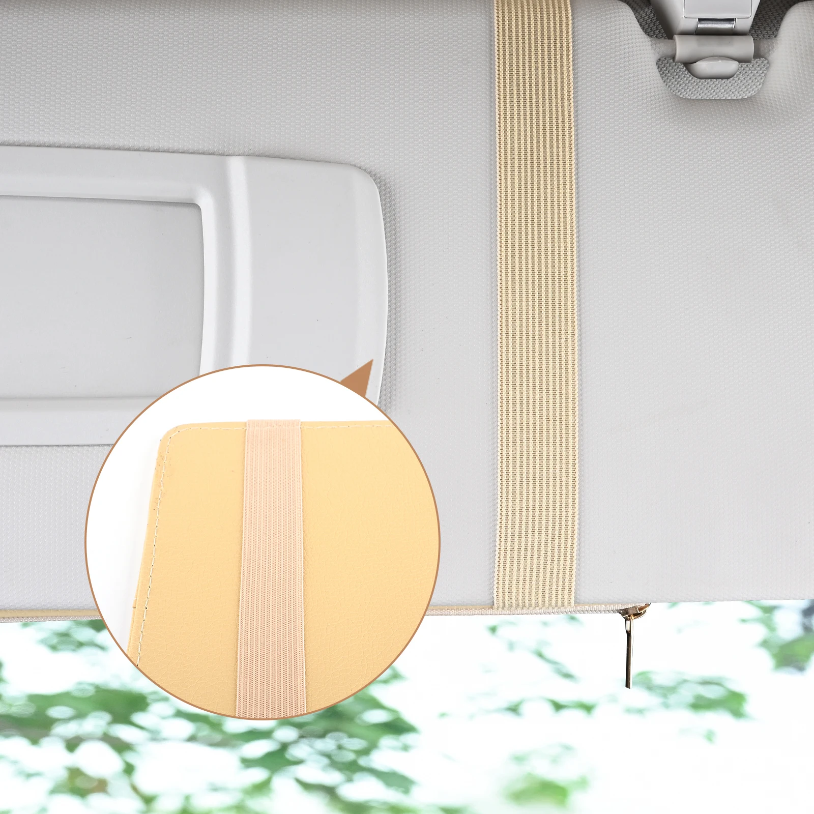 Car Sun Visor Organizer Business Card Holder Glasses Case - Image 5