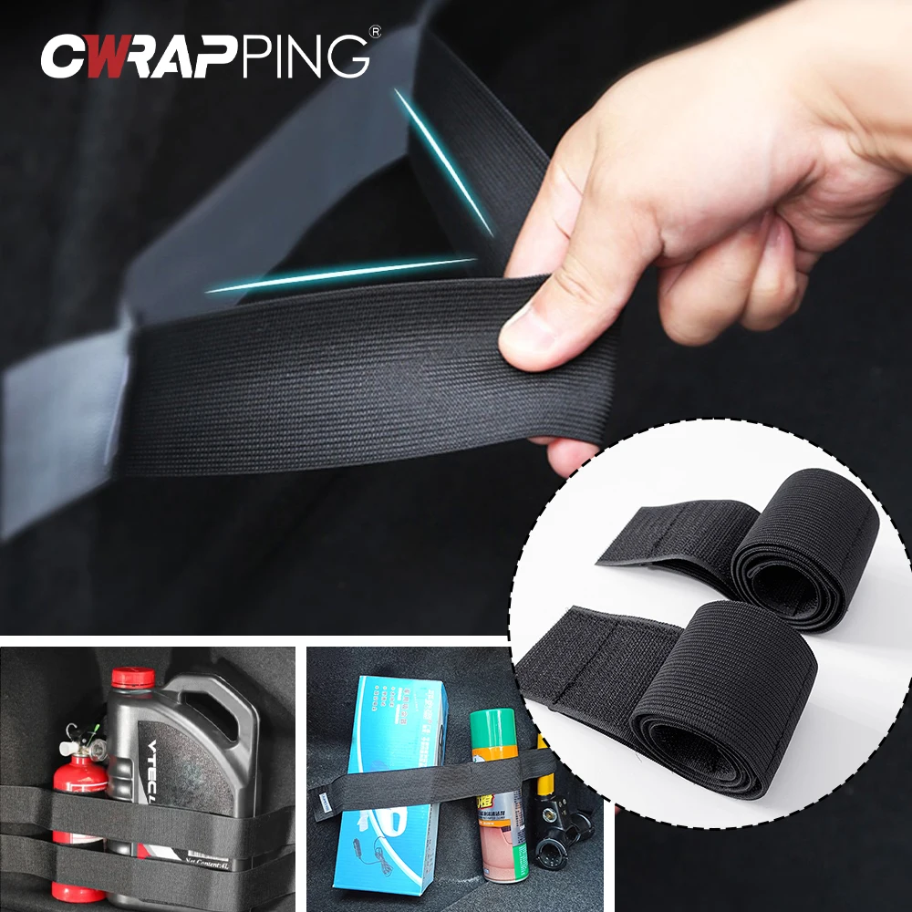 Nylon Car Trunk Organizer with Magic Tape Storage Belt - Image 2
