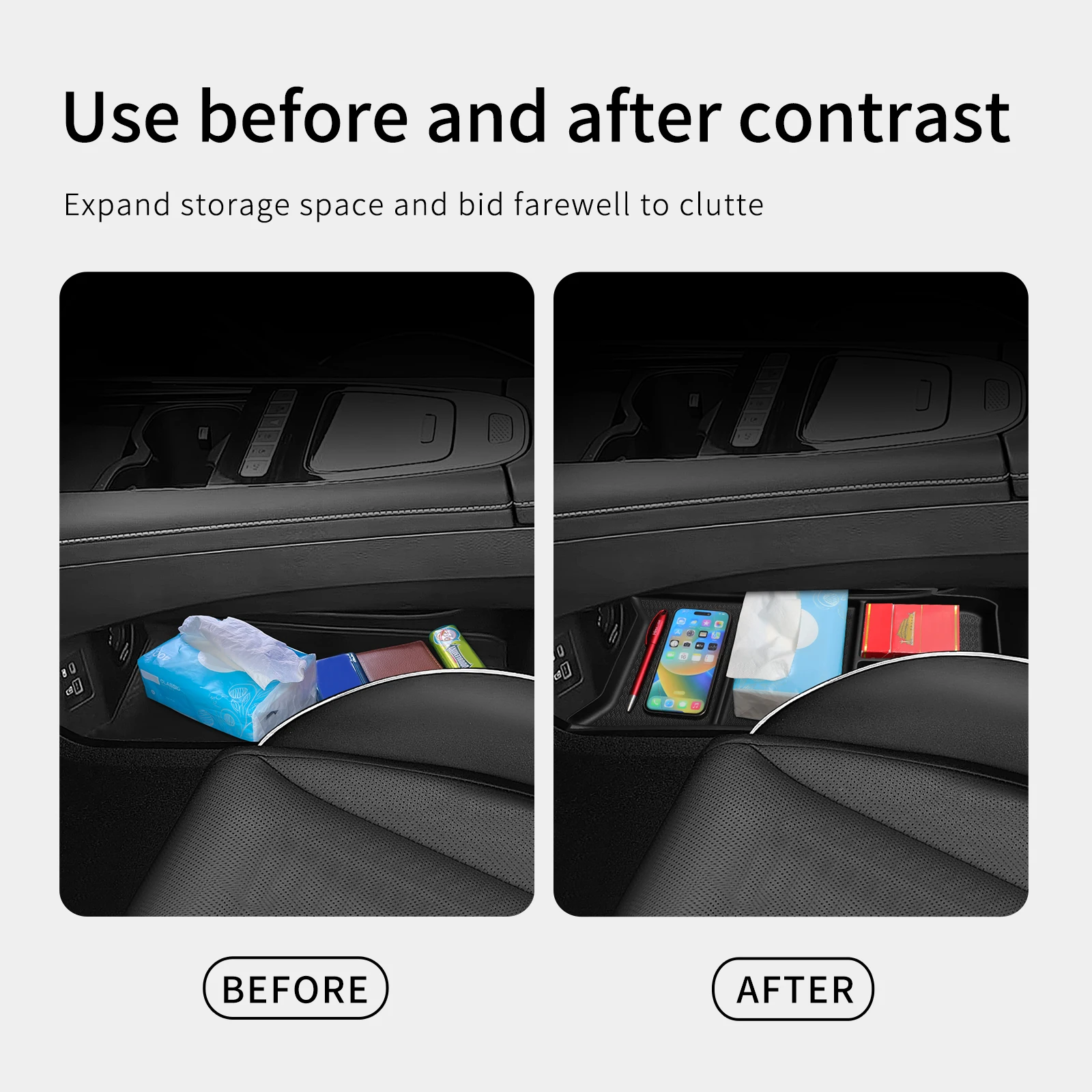 Chery OMODA C5 EV Center Console TPE Storage Organizer - Image 5