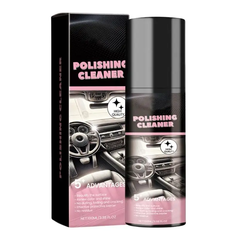 100ml Car Interior Polish Cleaner Shine Detailer Spray