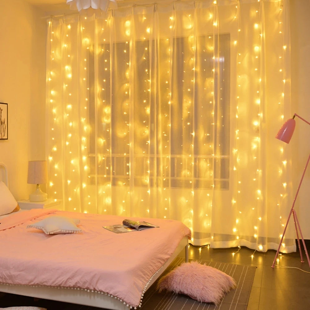 Christmas Curtain Lights Garland Decorative Fairy Lights - Image 3