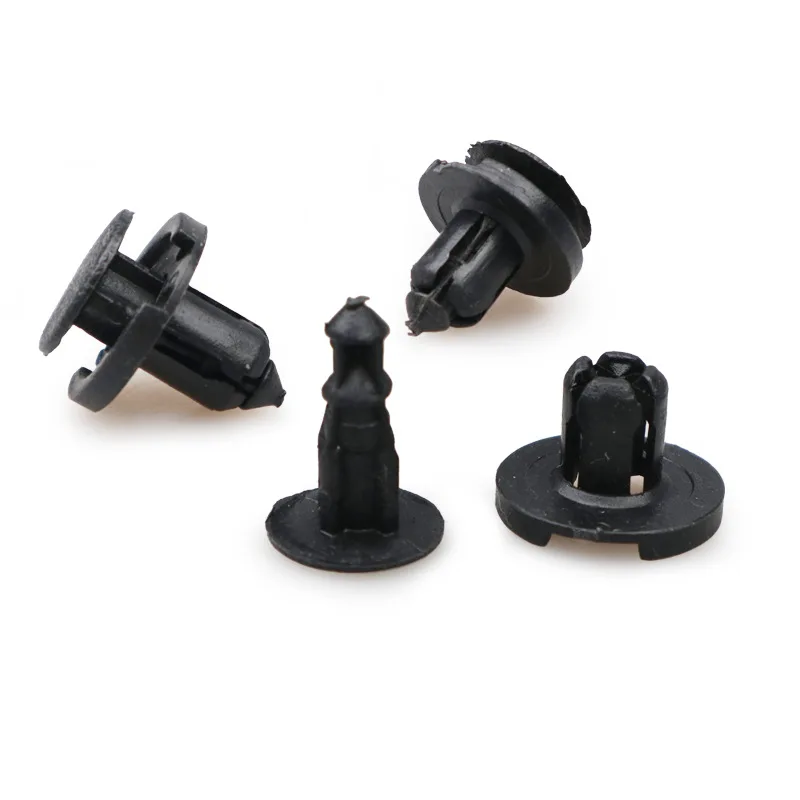 8mm Black Plastic Car Bumper Door Panel Clips Fasteners 10-50pcs - Image 4